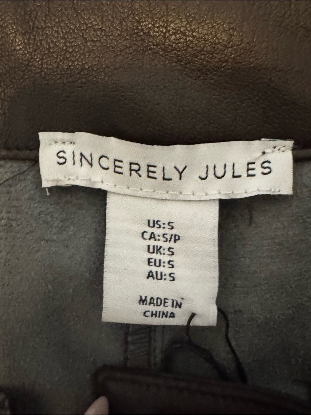 Sincerely Jules Chocolate Faux Leather High-Waist Shorts with Gold Studs - Small - Picture 3 of 5